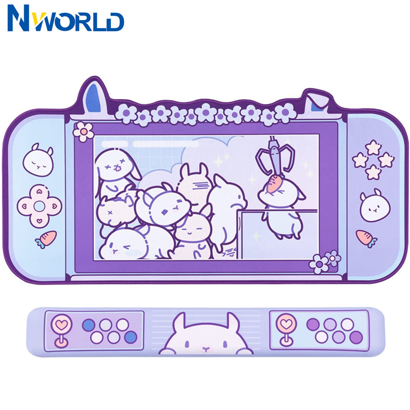 Grande kawaii gaming mouse pad - Tradescantia Purple avaliação e preço
