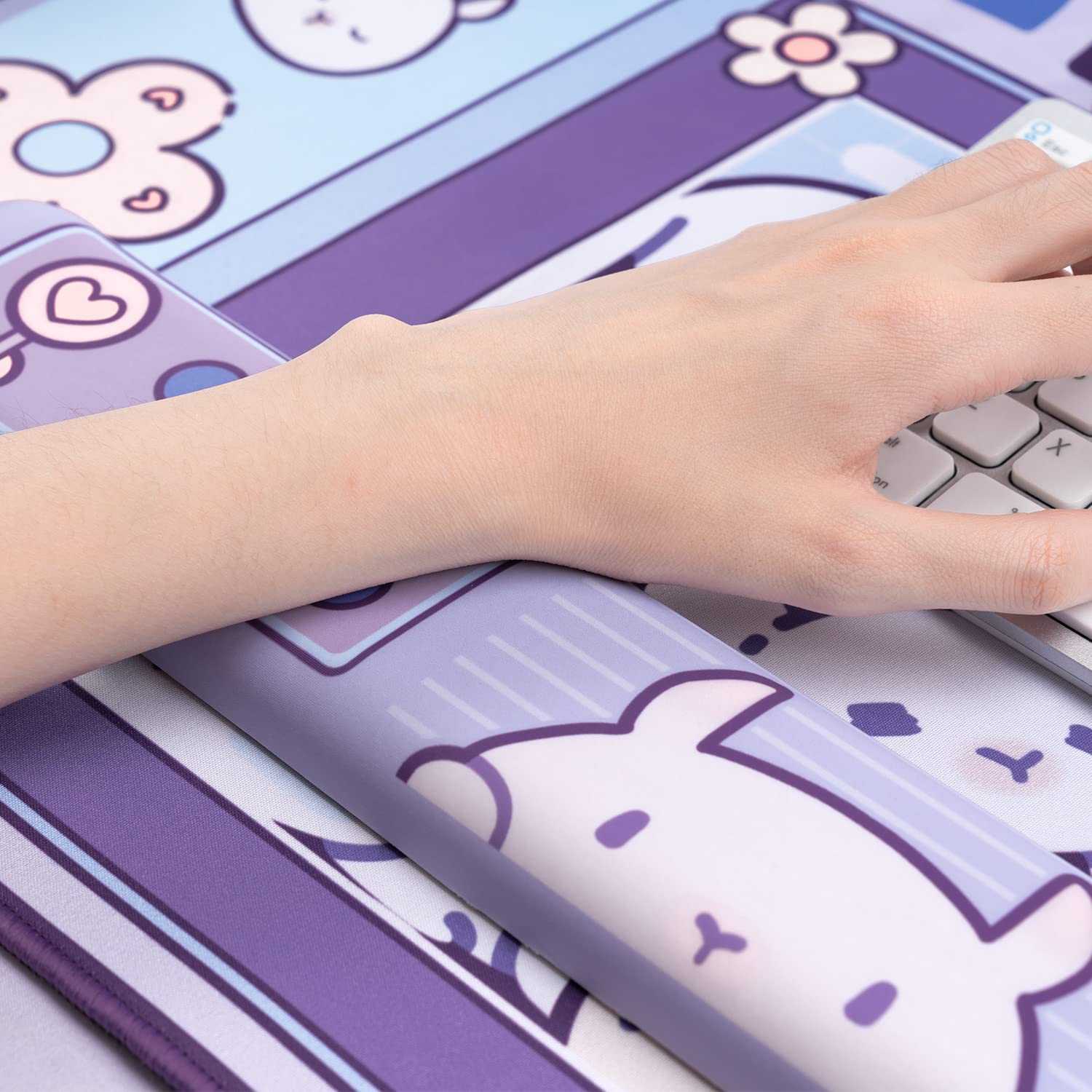 Grande kawaii gaming mouse pad - Tradescantia Purple avaliação e preço